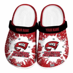 personalized western kentucky hilltoppers splash art clog best selling