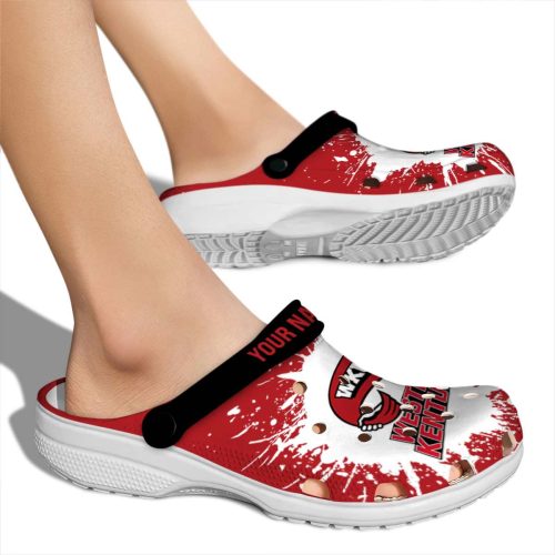 personalized western kentucky hilltoppers splash art clog fashion forward