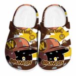personalized western michigan broncos baseball helmet clog best selling