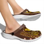 personalized western michigan broncos contrasting stripes clog best selling