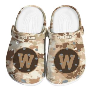 personalized western michigan broncos desert camo clog best selling