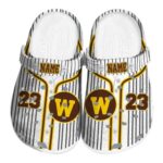 personalized western michigan broncos pinstripe pattern clog best selling