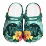 personalized western michigan broncos tropical vibes clog best selling