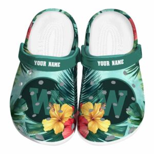 personalized western michigan broncos tropical vibes clog best selling