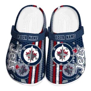 personalized winnipeg jets contrasting stripes clog best selling
