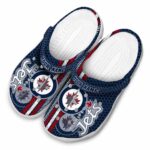 personalized winnipeg jets contrasting stripes clog best selling