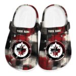 personalized winnipeg jets plaid fusion clog best selling