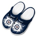 personalized winnipeg jets splatter background clog best selling