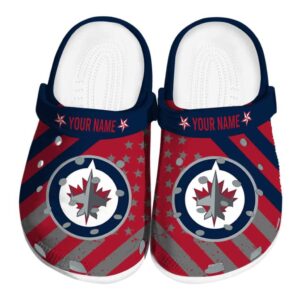 personalized winnipeg jets star spangled graphic clog best selling