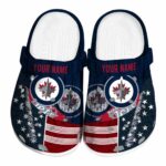personalized winnipeg jets star spangled side pattern clog best selling