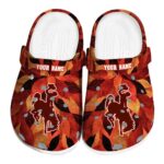 personalized wyoming cowboys autumn leaves clog best selling