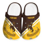 personalized wyoming cowboys baseball motif clog best selling