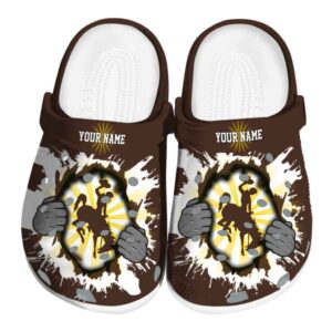 personalized wyoming cowboys gripping hand clog best selling