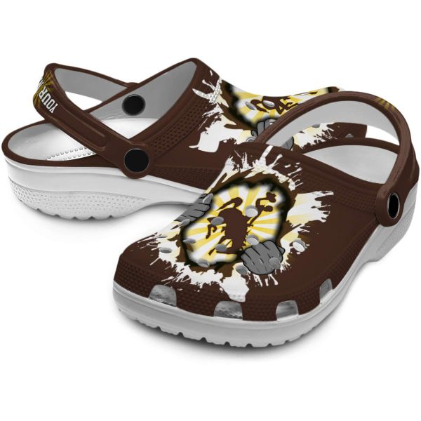 personalized wyoming cowboys gripping hand clog high quality