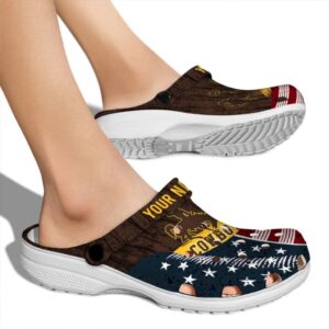 personalized wyoming cowboys star spangled side pattern clog fashion forward