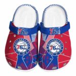 philadelphia 76ers geometric background clog best selling