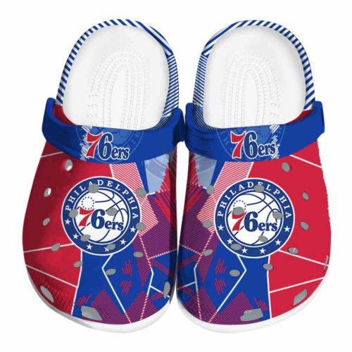 philadelphia 76ers geometric background clog best selling