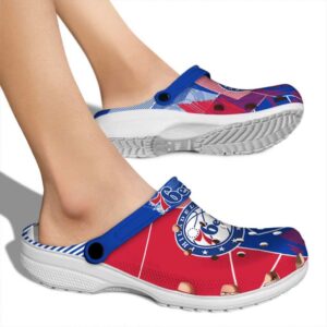 philadelphia 76ers geometric background clog fashion forward