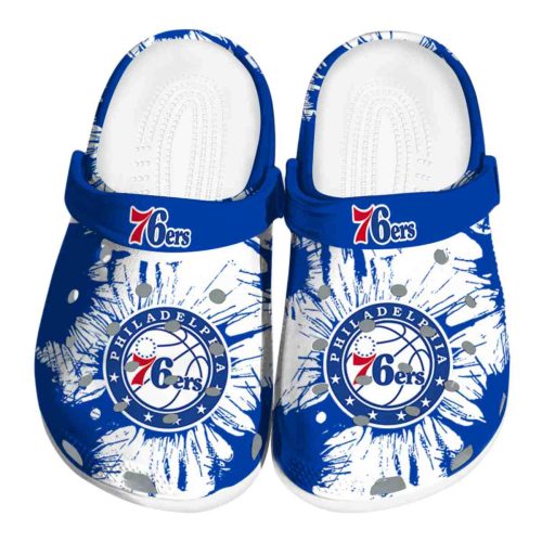 philadelphia 76ers splatter graphics clog best selling
