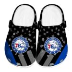 philadelphia 76ers stellar stripes theme clog best selling
