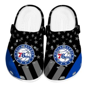 philadelphia 76ers stellar stripes theme clog best selling