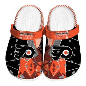 philadelphia flyers geometric background clog best selling