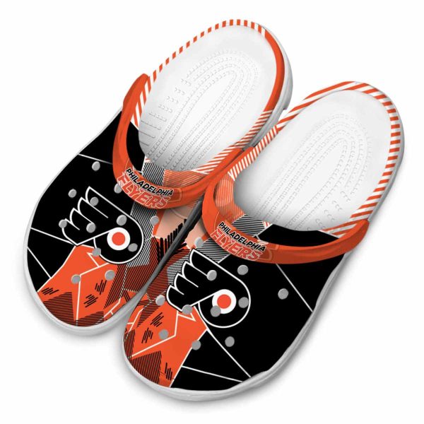philadelphia flyers geometric background clog latest model