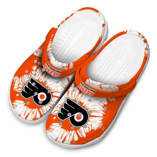 philadelphia flyers splatter graphics clog latest model