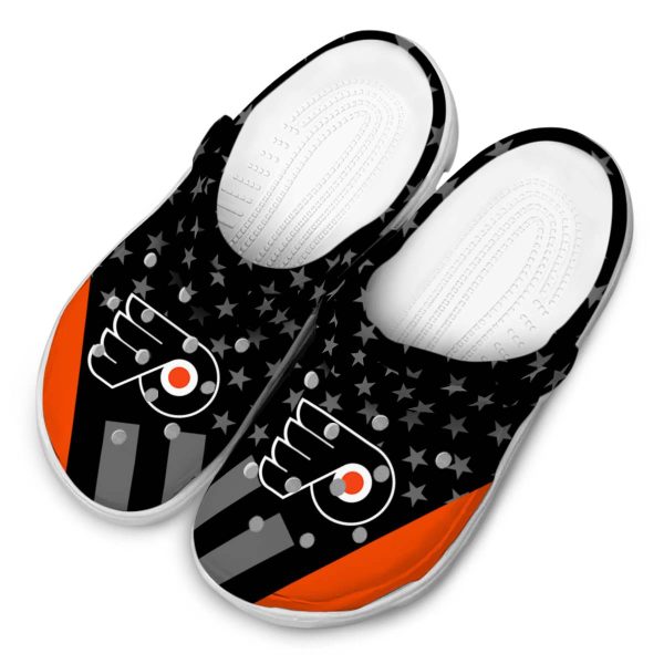 philadelphia flyers stellar stripes theme clog latest model