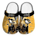 pittsburgh penguins geometric background clog best selling