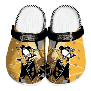 pittsburgh penguins geometric background clog best selling