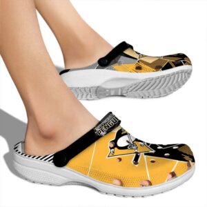 pittsburgh penguins geometric background clog fashion forward