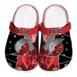 portland trail blazers geometric background clog best selling