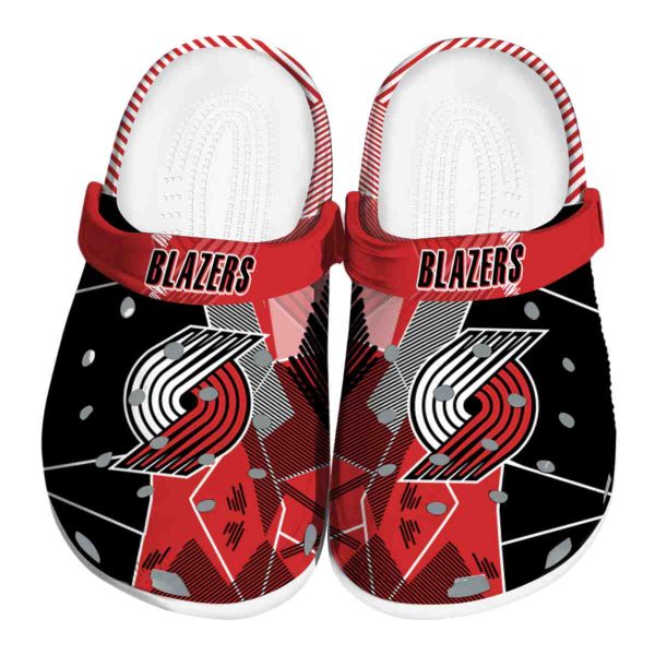 portland trail blazers geometric background clog best selling