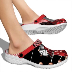 portland trail blazers geometric background clog fashion forward