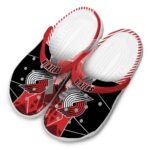 portland trail blazers geometric background clog best selling