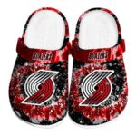 portland trail blazers radiant burst effect clog best selling