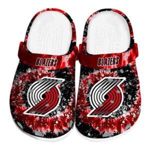 portland trail blazers radiant burst effect clog best selling