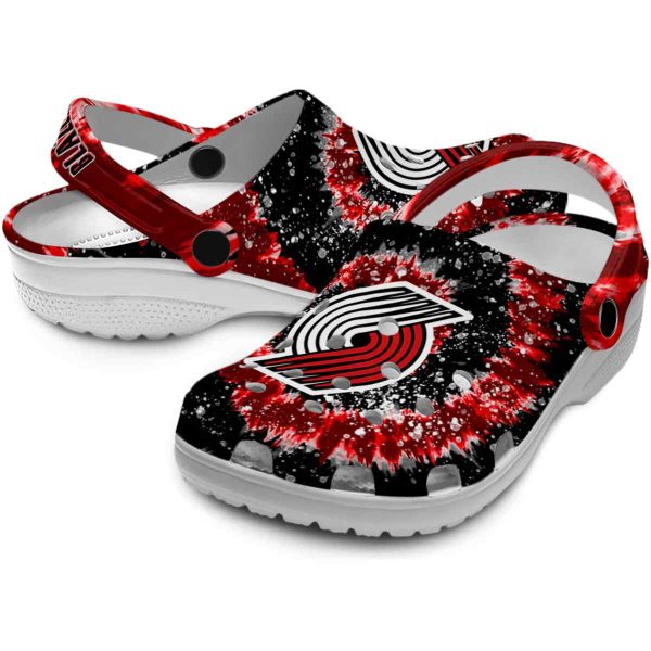 portland trail blazers radiant burst effect clog high quality