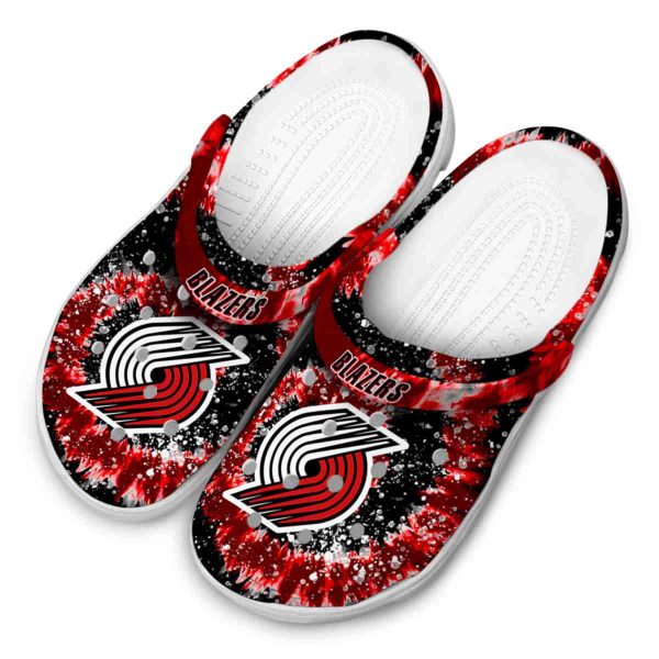 portland trail blazers radiant burst effect clog latest model