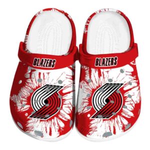 portland trail blazers splatter graphics clog best selling