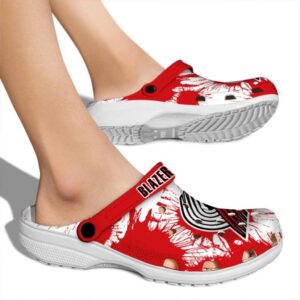 portland trail blazers splatter graphics clog fashion forward