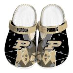 purdue boilermakers geometric background clog best selling