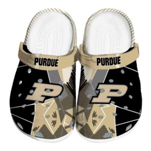 purdue boilermakers geometric background clog best selling