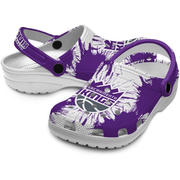 sacramento kings splatter graphics clog high quality