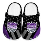 sacramento kings stellar stripes theme clog best selling