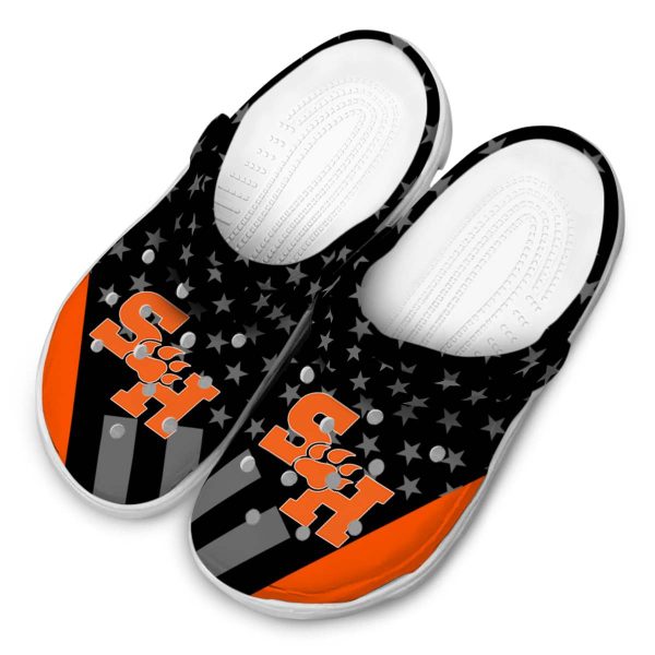 sam houston bearkats stellar stripes theme clog latest model