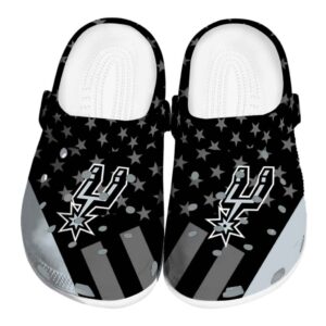 san antonio spurs stellar stripes theme clog best selling