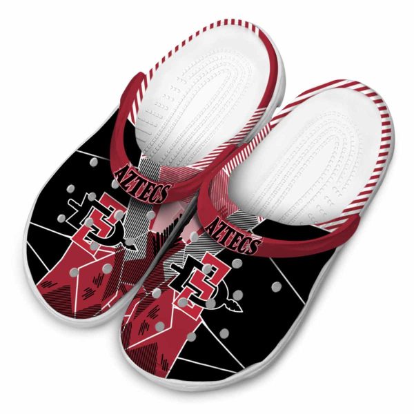 san diego state aztecs geometric background clog latest model