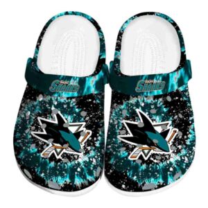 san jose sharks radiant burst effect clog best selling